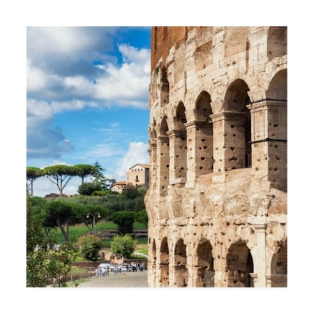 Philippe Hugonnard 'Dolce Vita Rome 3 Colosseum Architecture' Canvas Art,18x18
